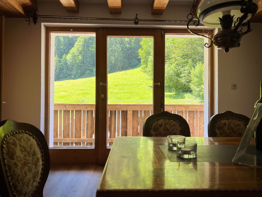 Spitzen Blicke Apartments im Silbertal, Montafon – Ausblick vom Esszimmer