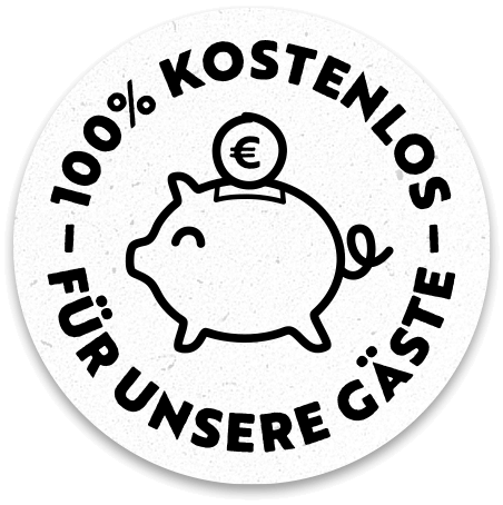 100% kostenlos für unsere Gäste – Badge