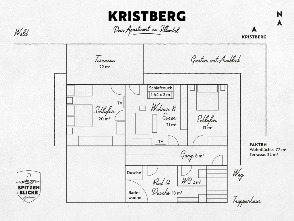 Raumplan Kristberg Apartment