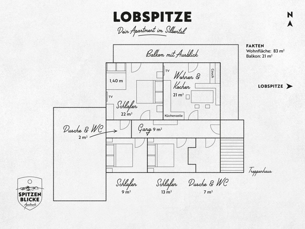 Raumplan Lobspitze Apartment