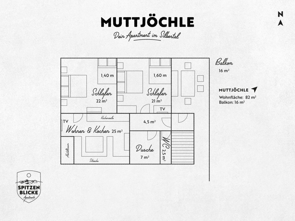 Raumplan Muttjöchle Apartment
